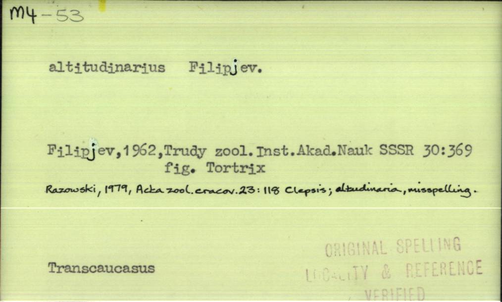 front of card